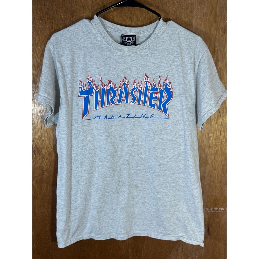 Vintage Thrasher Magazine Classic Flame Short Sleeve Shirt Medium M